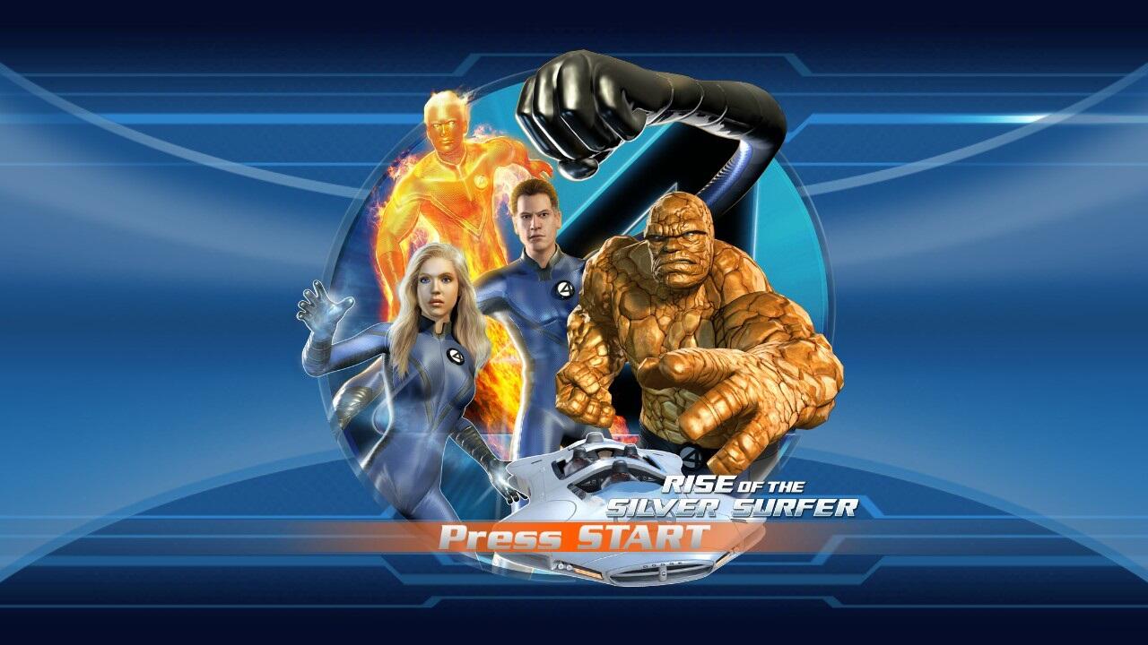 Fantastic Four: Rise of the Silver Surfer title screen for Xbox 360